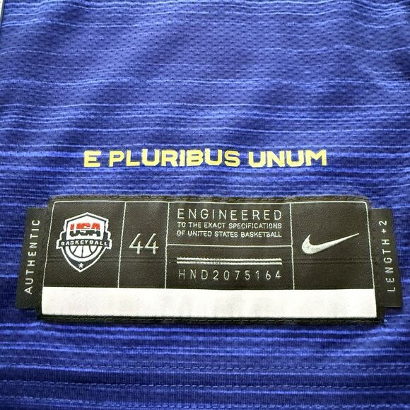 Nike 2020 USA Basketball Road Authentic Vaporknit Jersey Size 44 MED CT6562-451 - Picture 5 of 10